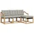 Set vanjskih sofa s jastukom 4 pcs Bijela i svjetlosiva
