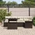 vidaXL vidaXL set vrtnih sofer Set 6 Rjava in krema Ratan, Poliester, (22064904)