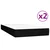 Vidaxl Box spring postelja z vzmetnico črn 200x200 cm blago