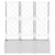 Vrtna saksija 3 pcs Bijeli 120 x 40 x 143 cm Plastika