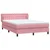 Vidaxl Box spring postelja z vzmetnico roza 140x210 cm žamet