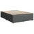Vidaxl Box spring postelja z vzmetnico temno siva 140x200 cm blago