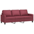 vidaXL Trosed vinsko rdeč 180 cm blago