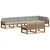 Set vanjskih sofa 8 kom. Prirodna i svjetlosiva