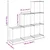 Cijevna polica s pohranom Bijelo 129 x 27 x 132 cm Aluminij