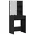 LED Set Toaletnog Stola s ladicama Crni hrast 140 x 40 x 140 cm