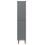 Regal za knjige MOLDE sivi 85x35x170,5 cm od masivne borovine