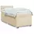 VIDAXL Box spring postelja z vzmetnico krem 100x200 cm blago