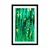 Plakat s paspartujem zelena čarobnost cvetja - 60x90 silver