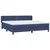 Vidaxl Box spring postelja z vzmetnico modra 200x200 cm blago
