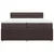 Vidaxl Box spring postelja z vzmetnico temno rjav 200x200 cm blago