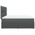 vidaXL Box spring postelja z vzmetnico temno siva 180x200 cm blago
