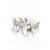 Hanah Home Trpezarijski set, 5 komada, Svetlozeleni