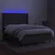 Vidaxl Box spring postelja z vzmetnico LED temno siva 140x200 cm blago