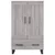 Visoka komoda siva boja hrasta 69,5x31x115 cm konstruirano drvo