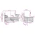 Set vanjskih sofa s jastukom 6 pcs Crna i tamno siva Poliester