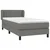 Vidaxl Box spring postelja z vzmetnico temno siva 80x200 cm blago
