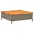 Vrtni stol sivi 70 x 70 x 25 cm od ratana i bagremovog drva