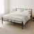 ModernHome Krevet sa metalnim ramom sa podnicom, 140x200cm, Crni