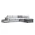 Atelier del Sofa Ugaona garnitura Loop 4 95x85x246cm Siva