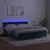 Vidaxl Box spring postelja z vzmetnico LED temno modra 160x200cm žamet