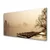 tulup.si Steklena slika Bridge vode megla landscape 140x70 cm 4 obešalnika