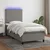 Vidaxl Box spring postelja z vzmetnico LED temno siva 80x200 cm blago