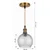 BRILAGI - LED luster na sajli RETRO GLASS 1xE27/60W/230V prečnik 25 cm zlatna/zadimljeno-siva