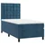 Vidaxl Box spring postelja z vzmetnico LED temno modra 90x200 cm žamet