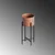 Aberto Design Dekorativna saksija GED-026-B, 23x48x23 cm, Crno-terakota
