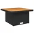 Vrtni stol crni 80 x 80 x 71 cm od poliratana i bagremovog drva