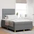 Vidaxl LED Box Spring Postelja Svetlo siva 120 x 200 cm blago