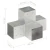 Spojnici za stupove u X-obliku 4 kom pocinčani metal 101x101 mm