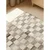 Kremno bela ročno tkana volnena preproga 80x150 cm Boho 1.0 Quadra – Vikosa