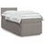 Vidaxl Box spring postelja z vzmetnico taupe 90x200 cm blago