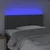 Vidaxl LED posteljno vzglavje temno sivo 100x5x78/88 cm blago