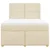 Vidaxl Box spring postelja z vzmetnico krem 140x200 cm blago