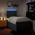 Vidaxl Box spring postelja z vzmetnico modra 120x190 cm blago