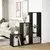 Pregrada / regal za knjige 3 razine crni 123x29x123 cm drveni