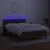 Vidaxl Box spring postelja z vzmetnico LED temno rjava 140x190cm blago