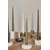 Dekorativna sveča OYOY Fukai Candles M 2-pack siva barva