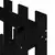 Vrtna sadilica s izgledom ograde crna 60x60x60 cm od borovine