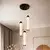 LED luster na sajli CORTE LED/25W/230V crna