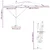 Roma Suncobran Crvena 286 x 284 x 265 cm Aluminij i poliester