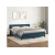 VIDAXL Box spring postelja z vzmetnico temno modra 160x200 c