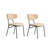 HANAH HOME Set 2 stolice Nancy Beige Black