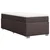 Vidaxl Box spring postelja z vzmetnico temno rjava 100x200 cm blago