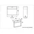 Hanah home Polica 90x76,8x38,5cm Zlatno-Bela