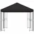 Gazebo 3 x 3 m Antracit Poliester i čelik 190 gsm