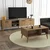Hanah Home Set TV Komoda i klub sto Hrast